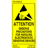 Label, Attention,RS-471,ESDDesco